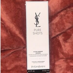 YSL Pure Shots Clean Reboot Mousse Cleanser 4.2oz 125ml New Cream-to-Foam Purify